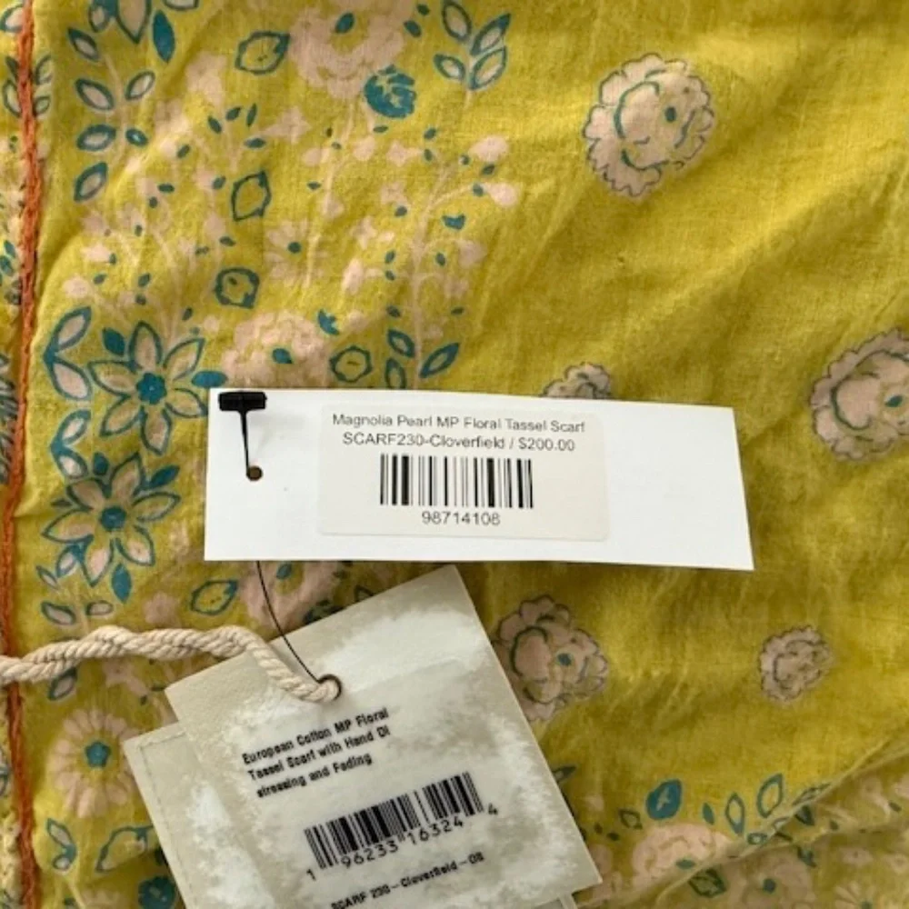 NWT Magnolia Pearl Cotton Tassel Scarf- Cloverfield - Picture 4 of 4
